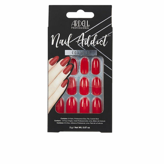 False nails Ardell Nail Addict Cherry Red (24 pcs)