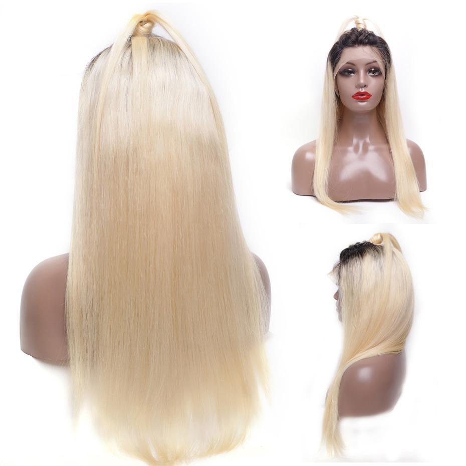 Straight 1B/613 Transparent Lace 13x4 Frontal Wig 4x4 Closure Wig 13x6