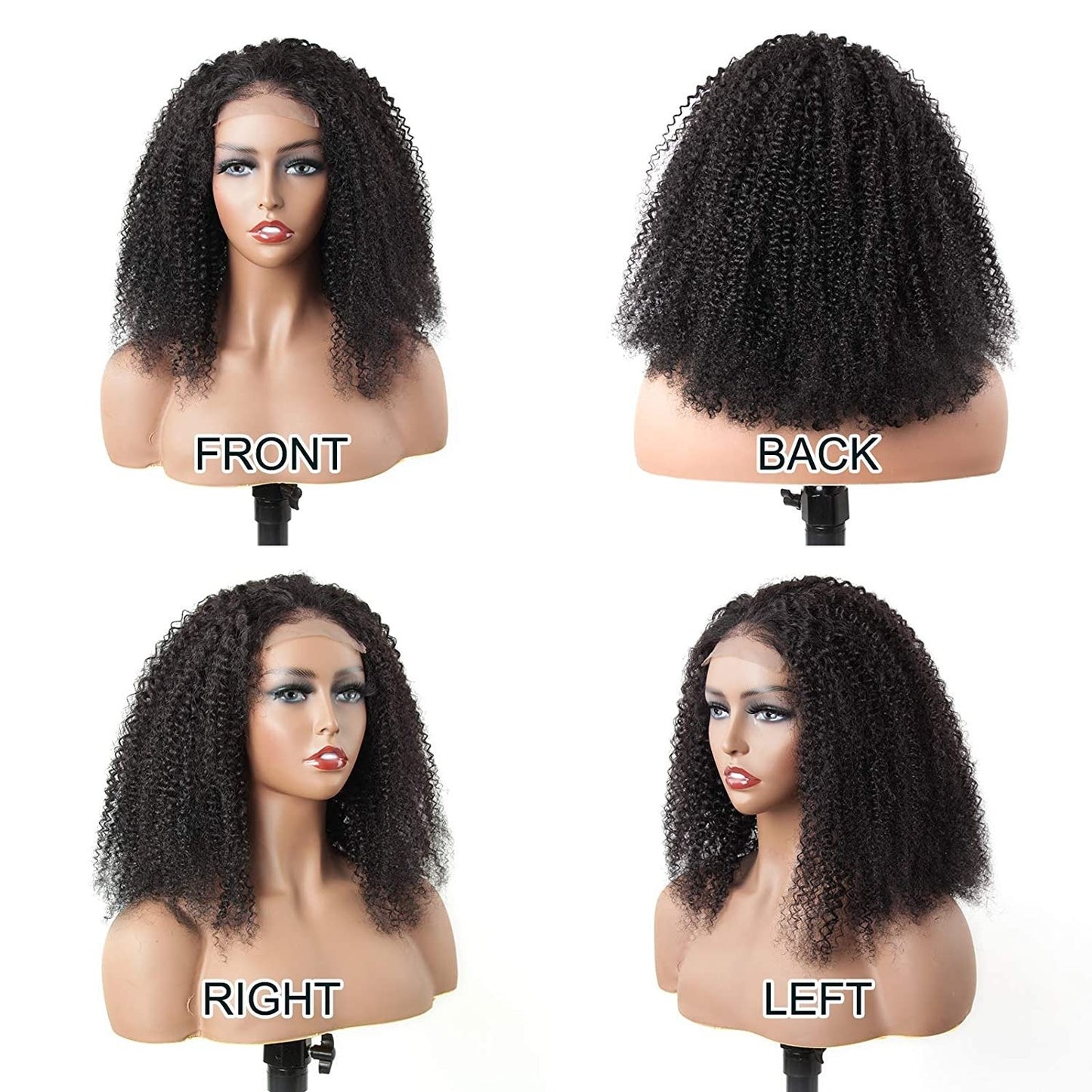 BeuMax 4x4 Afro Kinky Curly 5x5 Lace Closure wig 6x6 Human Hair Wigs