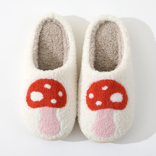 Mushroom Plush Slippers