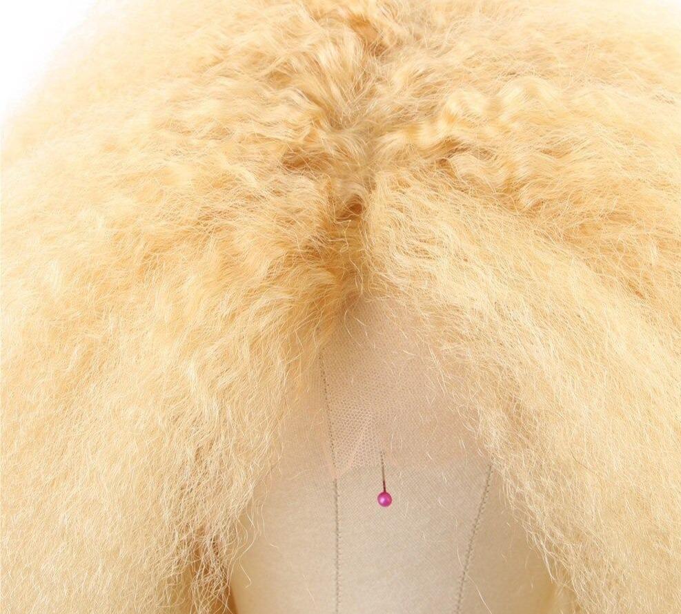 200% Density Kinky Straight 613 Blonde 13x4 Lace 13x6 Frontal Wigs