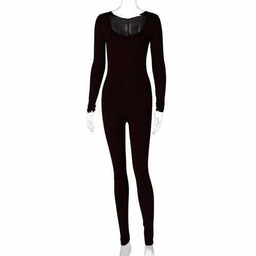 Long Sleeve Bodycon Jumpsuit with Butt Lift