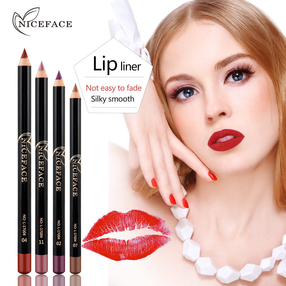 NICEFACE Nude Color Modified Lip Liner 12 Color Waterproof Lip Liner N