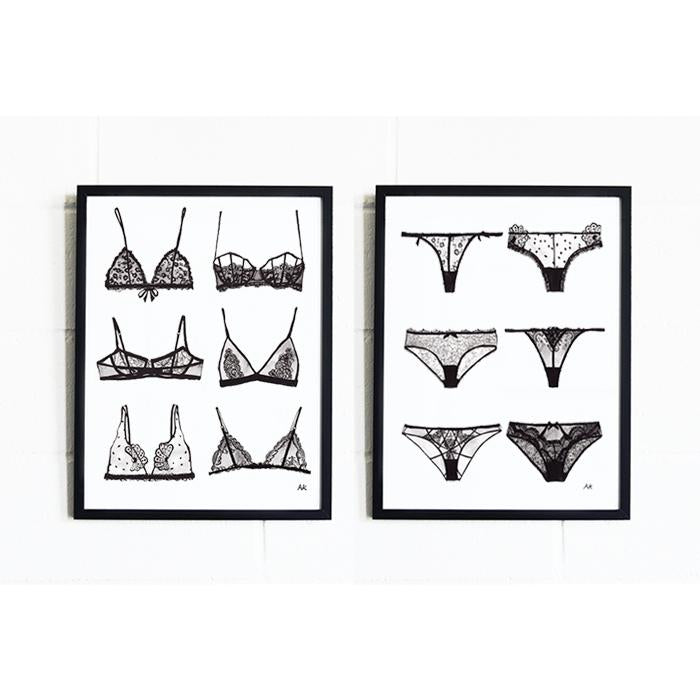 Lingerie Bra & Panty Print Set