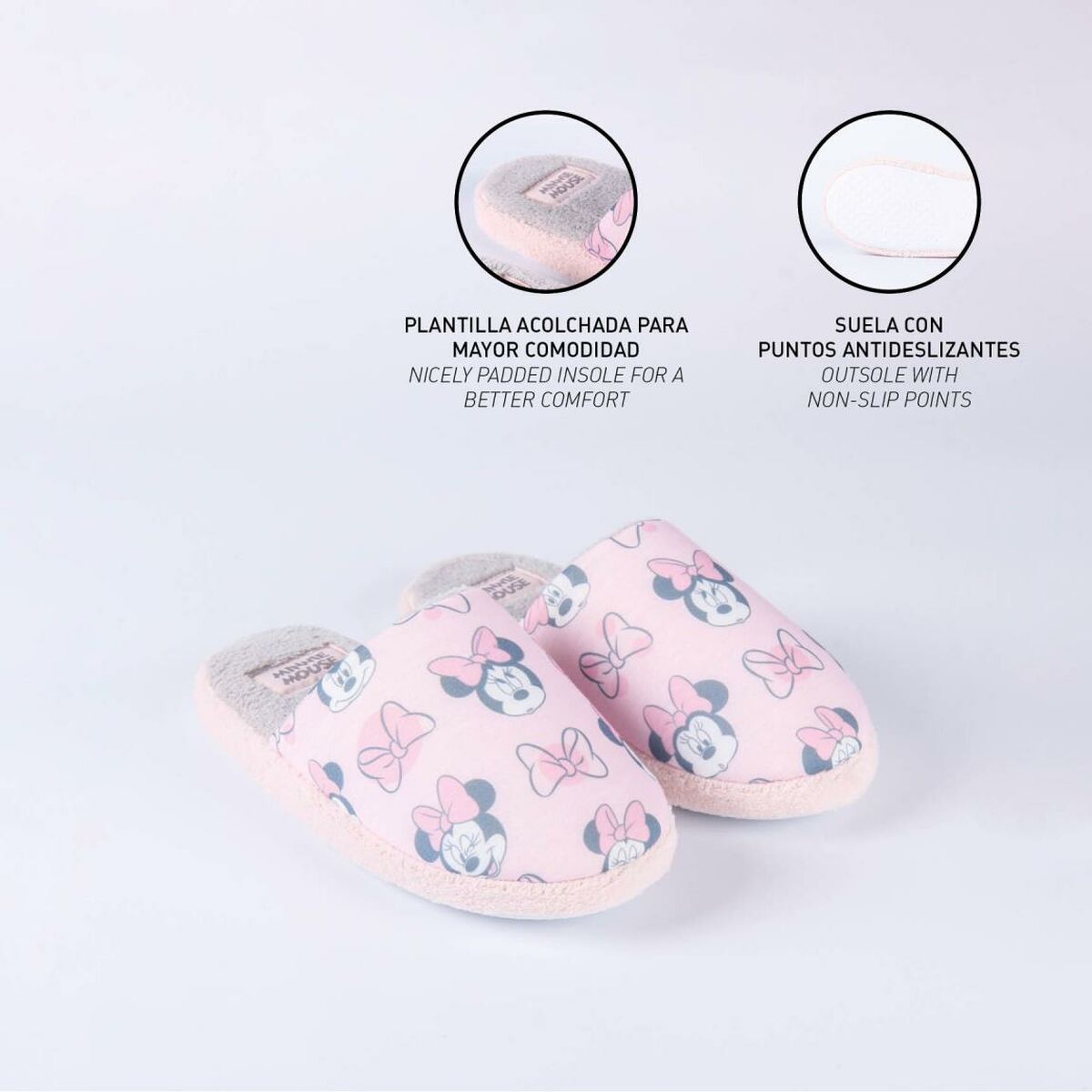 House Slippers Minnie Mouse Pink