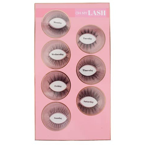 Faux Mink Strip Lashes Set - Monday-Sunday