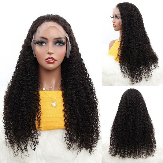 Beumax 13x6 Kinky Curly Lace Frontal Human Hair Wigs