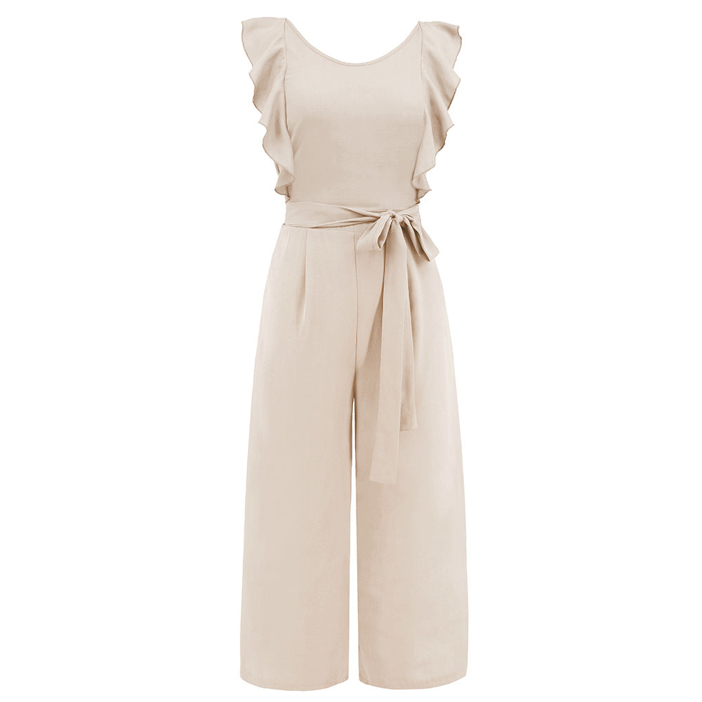 Ruffle Sleeveless  Jumpsuit