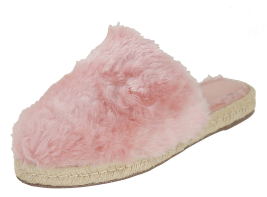 Bruno Menegatti 385002RO-7 Valentina-Angie Fluffy Closed-Toe Slippers&