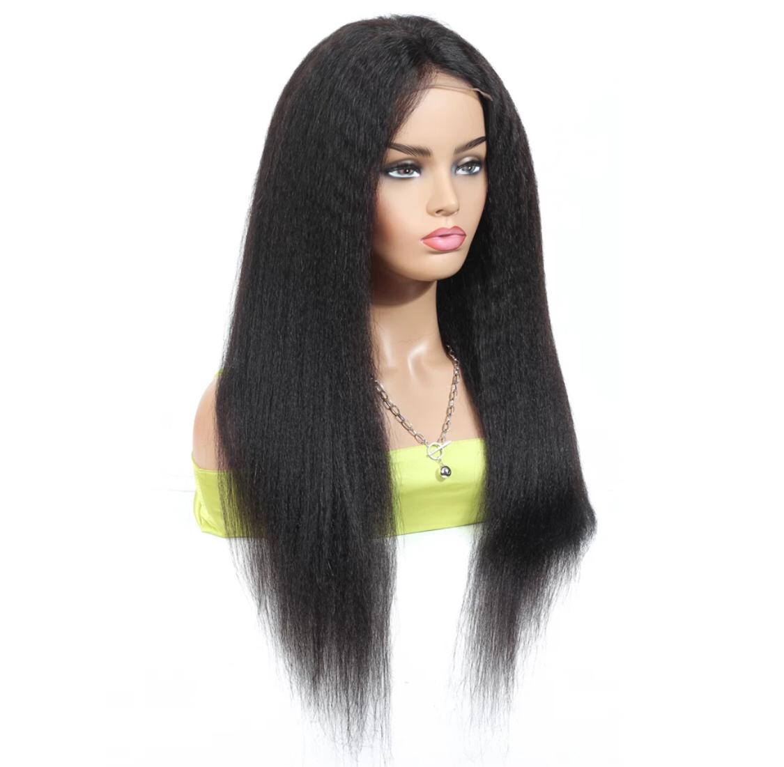 BeuMax Brazilian 13x4 Kinky Straight Lace Front Human Hair Wigs