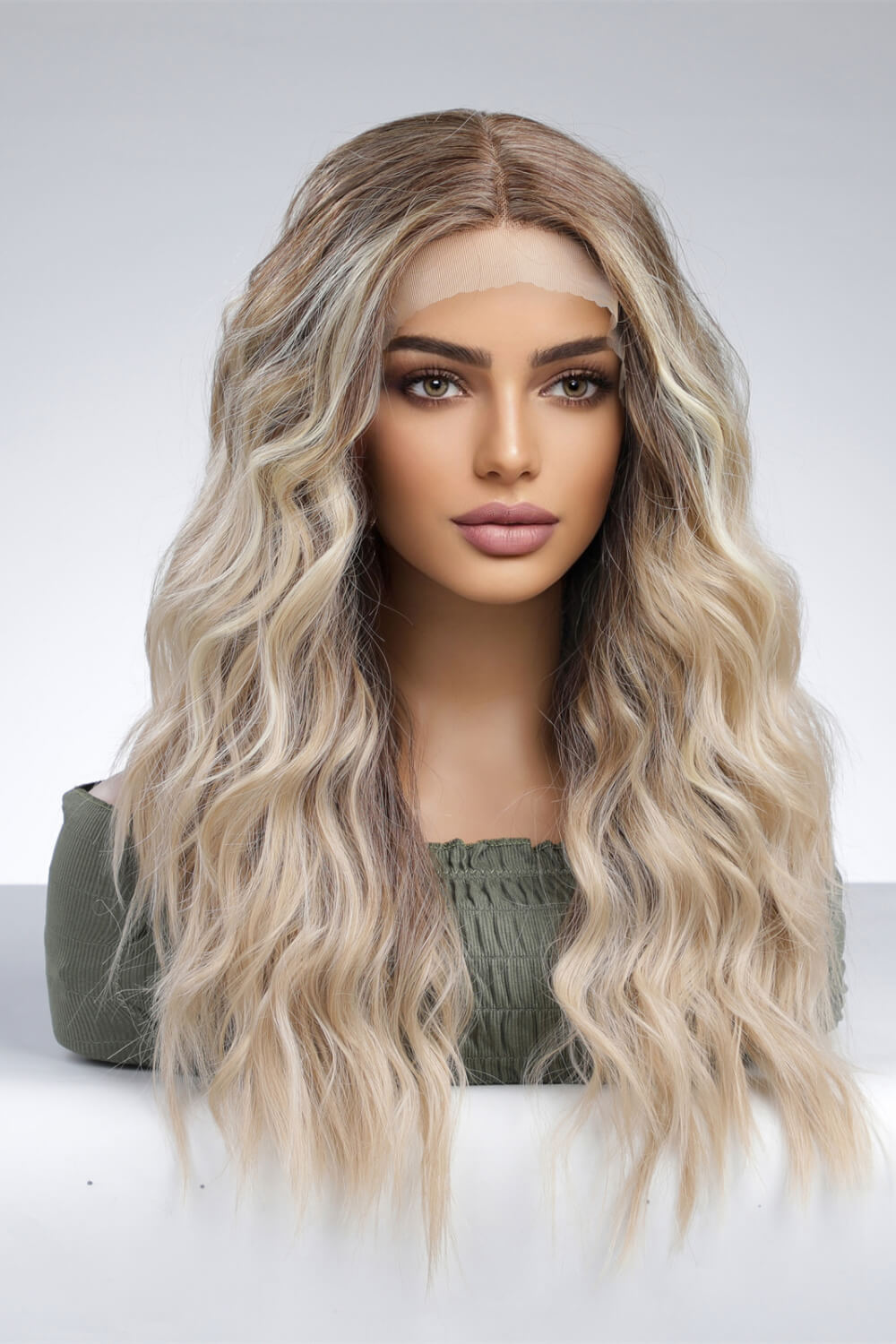 13*2‘’ Lace Front Wigs Synthetic Long Wave 24'' 150% Density