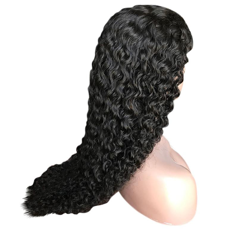 Jerry Curl 13x6 Transparent Lace Frontal Brazilian Human Hair Wigs