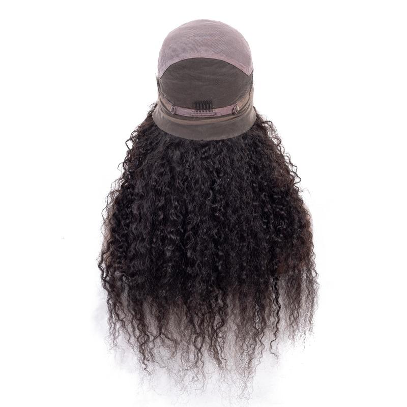 Jerry Curl 13x6 Transparent Lace Frontal Brazilian Human Hair Wigs