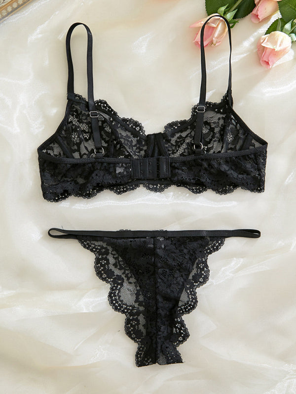 Women's sexy lace see-through sexy lingerie sets