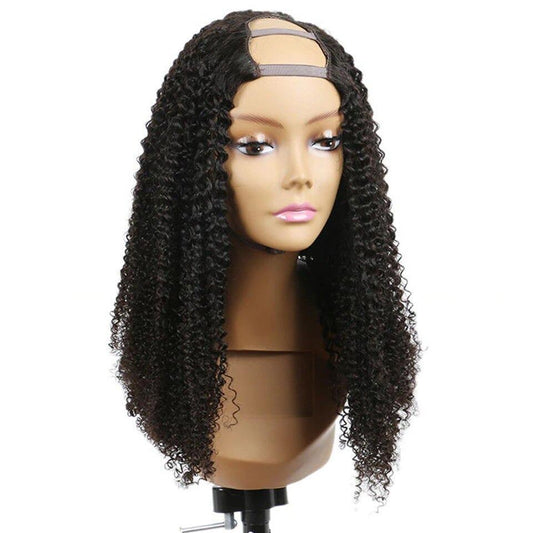 U Part Wig Kinky Curly Human Hair Wigs For Black Women Brazilian Remy