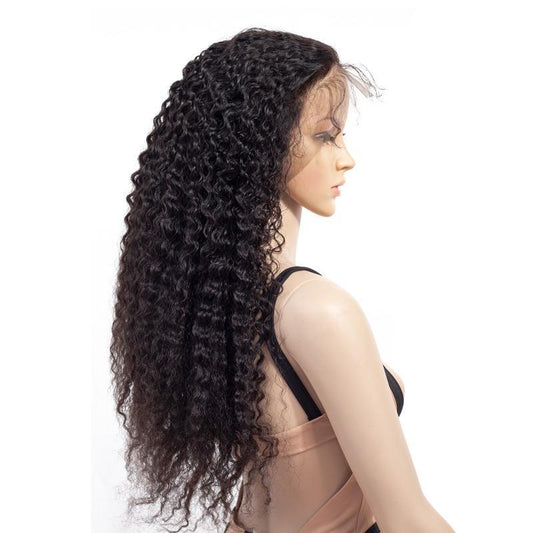 Jerry Curl 13x6 Transparent Lace Frontal Brazilian Human Hair Wigs