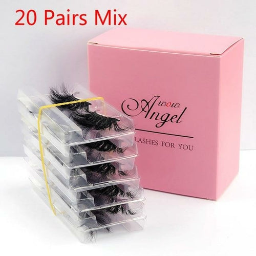 25 MM Lashes Wholesale 30/50/100 Pairs 3D Mink Eye Lashes With Tray No