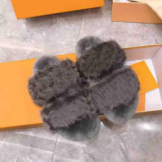 2021 desiner women Plush slippers Classic Fur Fluffy Slides Slippers