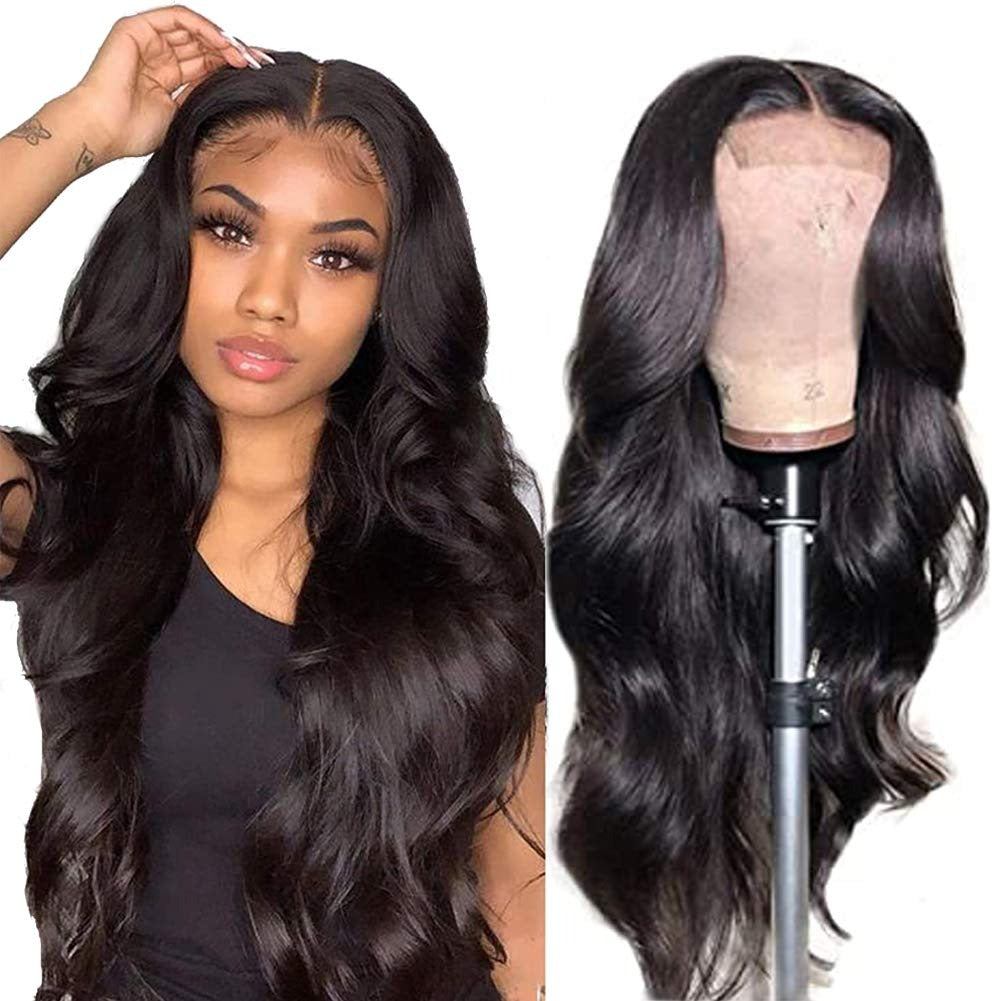 13x4 HD Transparent Lace Frontal Straight Human Hair Wigs 200% Density