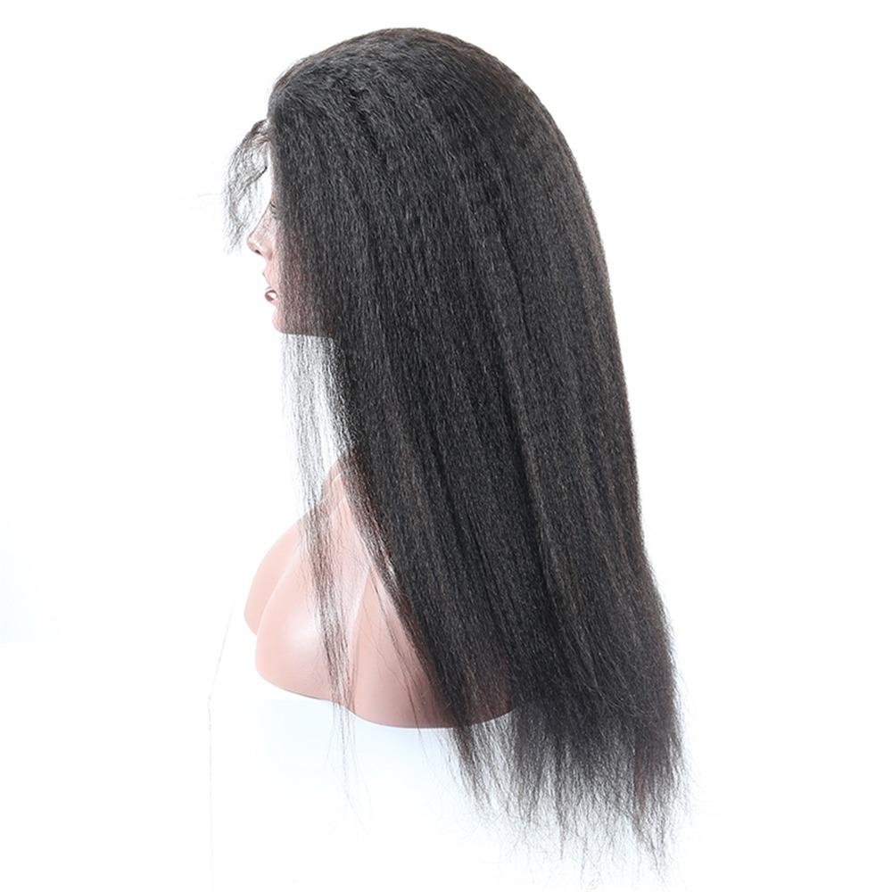 13x4 HD Transparent Lace Frontal Kinky Straight Human Hair Wigs 200% D